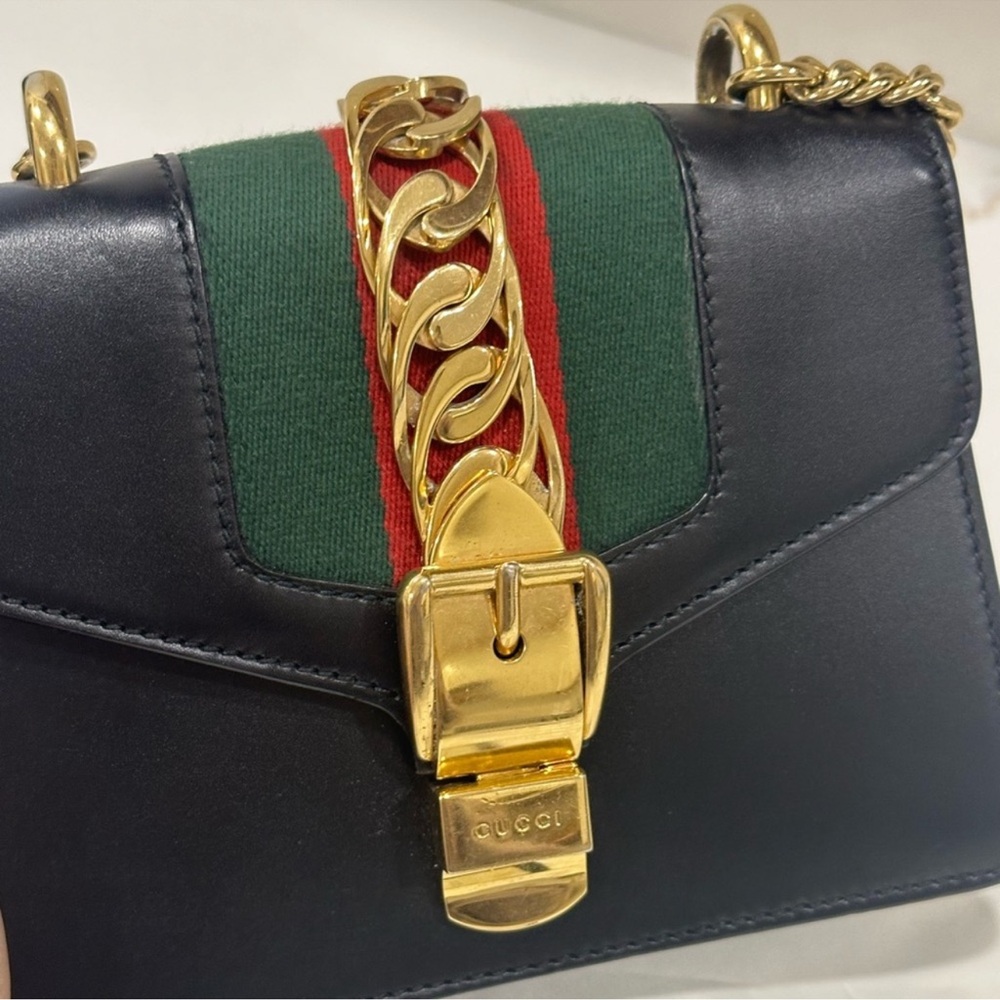 Gucci Sylvia gold chain shoulder bag